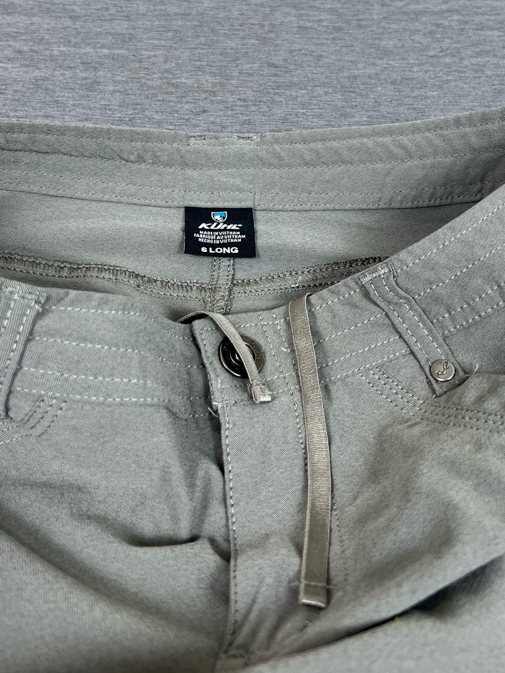 Kuhl Straight Leg Performance Pants in Light Sage Gray - Picture 3 of 4